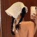 Fever Same Style Milk White Lace Headscarf Summer Korean Sweet Girl Accessory French Triangle Scarf Women's Hairband_viptrois.com