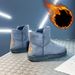 SHLIANG New Men's Winter Thickened Fleece Lined Leather Surface Slip-On Snow Boots Outdoor Sports Bread Shoe Large Size Rubber Sole X0088_viptrois.com