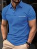 2025d Trendy Sports Casual Men's Plus Size Summer Thin Solid Color Short Sleeve_viptrois.com