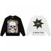 Trendy Brand Skull Print Heavy Cotton Unisex High Street Crew Neck Long Sleeve Sweatshirt_viptrois.com