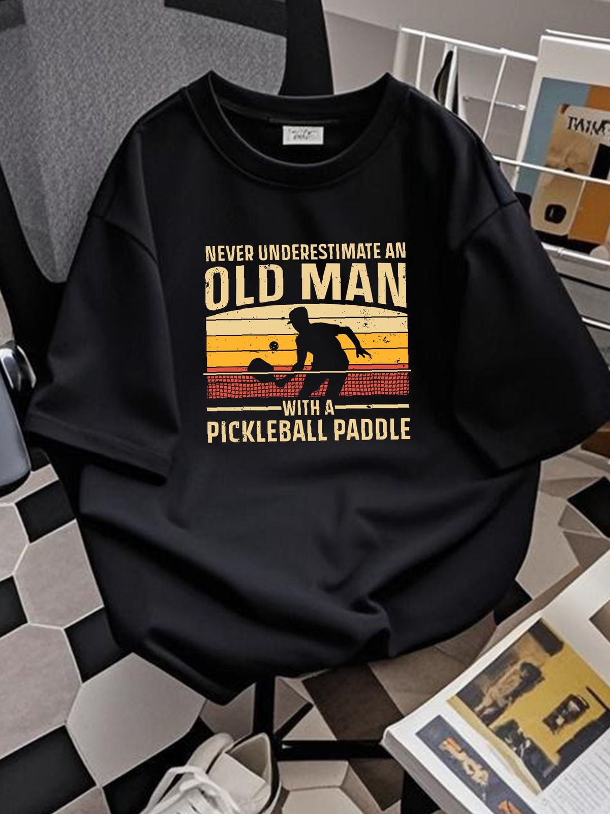 Cool Pickleball Art For Men Women Paddle Pickleball P Unisex T-Shirt Stylish Fashion Streetwear Graphic Casual Stretched Soft Breathable_viptrois.com