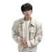 Men's Clothing Cleanfit Shoulder Pad Leather Jacket Men's Spring And Autumn American Retro Short Pilot Shoulder Jacket Tie Dye Top_viptrois.com