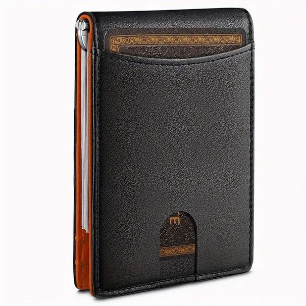 Men's Wallet Card Cases RFID Carbon Fiber Card Holder Microfiber Multi Card Slot Dollar Clip Coin Purse Men's Letter Wallet ID Bag_viptrois.com