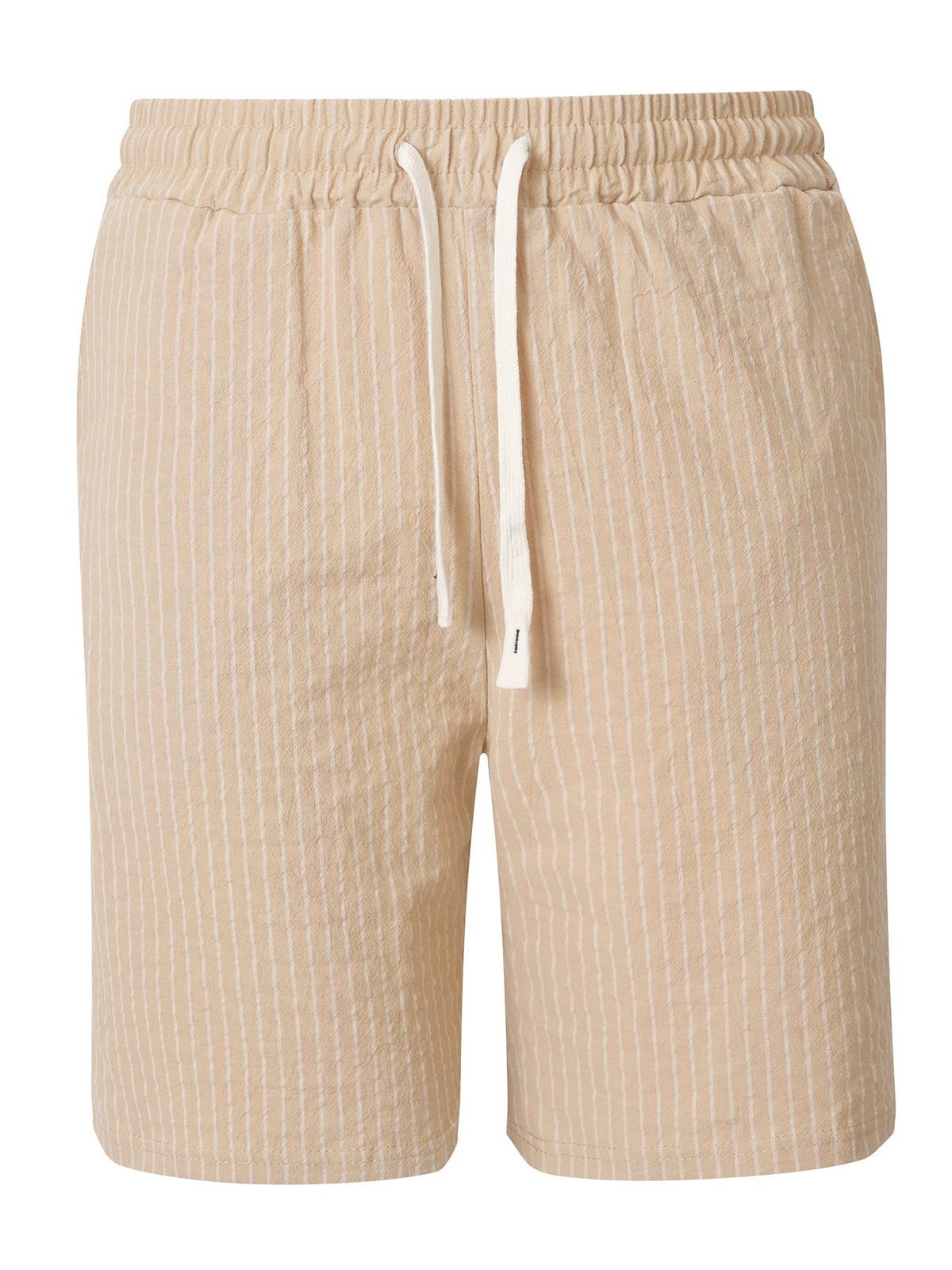 Men's Clothing Summer Men's Casual Shorts Multicolor Striped Casual Shorts Drawstring Pockets For Formal & Casual_viptrois.com