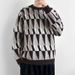 Pure Cross-Border 2025 Juheng Autumn Winter Round Neck Loose Color-Block Thickened Warm High-End Sweater Knitwear Men's_viptrois.com