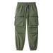 Men's Clothing Waterproof Casual Pants Loose Multi Pocket All match Cuffed Trousers_viptrois.com