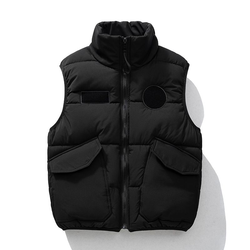 Men's Clothing Stand Collar Cotton Vest Jacket Work Clothes Class Clothes Printed_viptrois.com