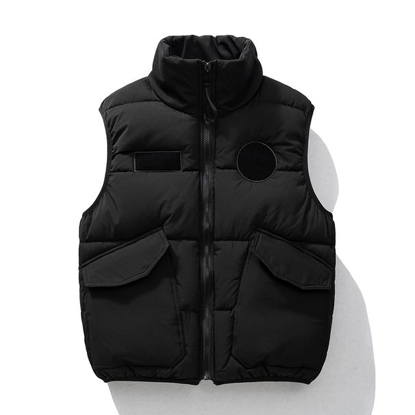 Men's Clothing Stand Collar Cotton Vest Jacket Work Clothes Class Clothes Printed_viptrois.com