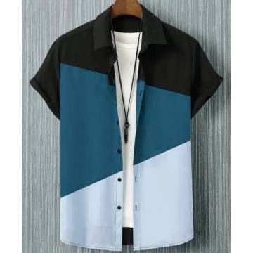 Men's Clothing Men's Casual Floral Shirt Short Sleeved 3d Printed Men's Shirt_viptrois.com