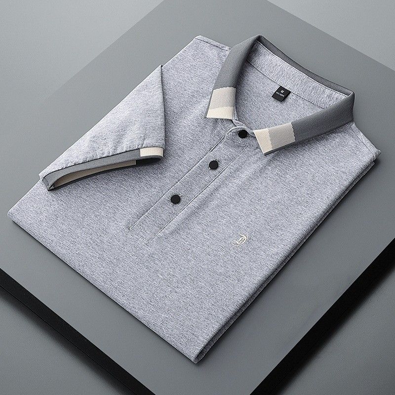 Men's Clothing Men's Summer Short Sleeve Shirt Trendy Business Casual Collared Embroidered Top Fashion Brand Paul_viptrois.com