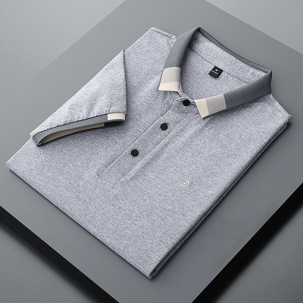 Men's Clothing Men's Summer Short Sleeve Shirt Trendy Business Casual Collared Embroidered Top Fashion Brand Paul_viptrois.com