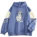 2024 Spring And Autumn New Color Block High-End Cute Cat Cool Internet Celebrity Long Sleeve Sweatshirt_viptrois.com