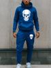 2025 Autumn/Winter New Men's Comfortable And Casual Hooded Hoodie Skull Head Guard Pants Set_viptrois.com