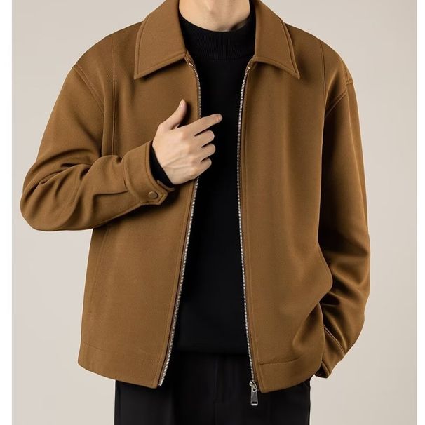 Autumn New Trendy Jacket Jacket for Men's Casual Light Mature Style Business Men's Wear with a High level Sense_viptrois.com