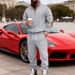 Men's Suit Heavyweight Sweatshirt Autumn Winter Trendy Stand Collar Henley Style With Jacquard Texture For Men_viptrois.com