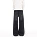 Unisex High Street Washed Denim Jeans 90s Vintage Cat Whisker Flared Hem Slim Fit Straight to Flare for Men And Women S-2XL_viptrois.com