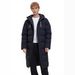 Men's Long Down Coat With Hood – Premium White Goose Feather Winter Jacket, Waterproof & Windproof (EU XXS-XXXL, Black/Navy/Army Green)_viptrois.com