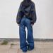 Men's Clothing Retro Straight Jeans For Women Loose High Waisted Casual Floor Length Trousers_viptrois.com