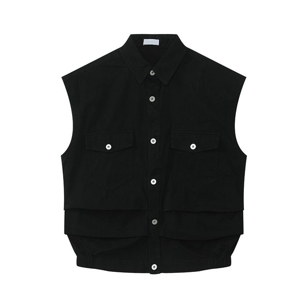 Nordmann MTLCLOTHES Men's Clothing|American Style Sleeveless Multi-Pocket Cardigan Heavy Pleats High Street Casual Workwear Set_viptrois.com