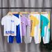 Mother & Kids children's sports suits for boys and girls students casual short-sleeved trousers quick-drying sports pants trendy children's clothing_viptrois.com
