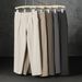 Men's Lightweight Straight Fit Dress Pants - Summer Breathable Polyester Trousers With Wrinkle-Free Technology (Black, Charcoal, Beige, Khaki, Brown)_viptrois.com