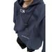 New Autumn And Winter Patchwork Stand Up Collar Hoodie With Trendy Temperament, Fashionable Design Sense, Versatile Loose Top_viptrois.com