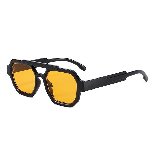 Fashion F Retro Double Beam Metal Hinge Aviator Sunglasses All MatchTrendy Sunglasses_viptrois.com