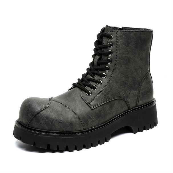 Martin Boots Men's Original Chi Niche High-end Design Thick-soled Heightening Locomotive Tooling Boots_viptrois.com