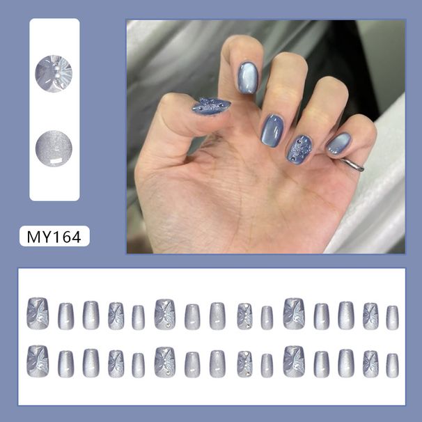 Beauty & Health Misty Blue Three Dimensional Butterfly Cat's Eye Flashing Gentle Cool Feeling Diamond Nail Art Stickers 30 Pieces_viptrois.com