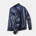 Men's Slim Fit PU Leather Jacket Biker Coat With Zipper Details, Lightweight Motorcycle-Inspired Jacket For Spring & Fall_viptrois.com