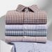 Men's 100% Cotton Flannel Plaid Shirt, Long Sleeve Casual Button Down Shirt For Autumn, Wrinkle-Resistant & Versatile Top For Everyday Wear_viptrois.com