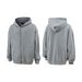 Men's Clothing autumn and winter new represent washed distressed men and women high street embroidered letter zipper jacket hoodie_viptrois.com