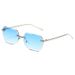 Frameless Square Sunglasses - Metal Gradient Lens With UV400 Protection (2025 Trendy Fashion Eyewear)_viptrois.com