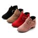 2023 New Korean Style Autumn and Winter Fleece-lined Warm Girls' Boots Frosted Mid-barrel Heightened Casual Girls Martin Ankle Boots_viptrois.com