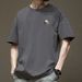 Xinjiang Cotton Fashion Brand Men's Loose Daily T-shirt American High Street Printed Short Sleeved Top_viptrois.com