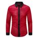 Men's Clothing Foreign Trade New Large Diamond Shaped Nightclub Shirt Men's Performance Costume Design European And American Long Sleeved Lapel Shirt_viptrois.com