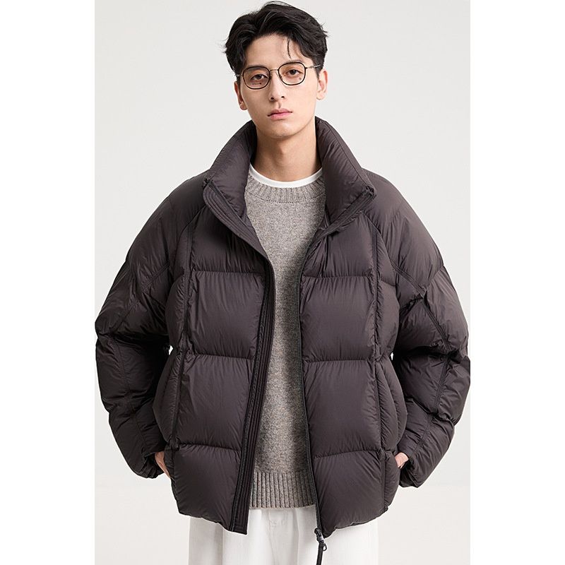 Nordmann 90 Warm Puffer Jacket For Men, Thickened Down Jacket, Winter 2025 New Casual Loose Short Coat_viptrois.com