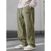 Men's Retro Casual Pants – Loose Fit Straight Leg Workwear Trousers, Streetwear Essentials For Everyday Comfort_viptrois.com