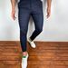 Summer Men's Slim Fit Casual Pants Solid Color Elastic Breathable Trendy Long Suits & Blazers_viptrois.com