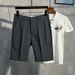 Men's Clothing Suit Shorts Straight Casual Pants Slim Fit Shorts Mid Length Pants_viptrois.com
