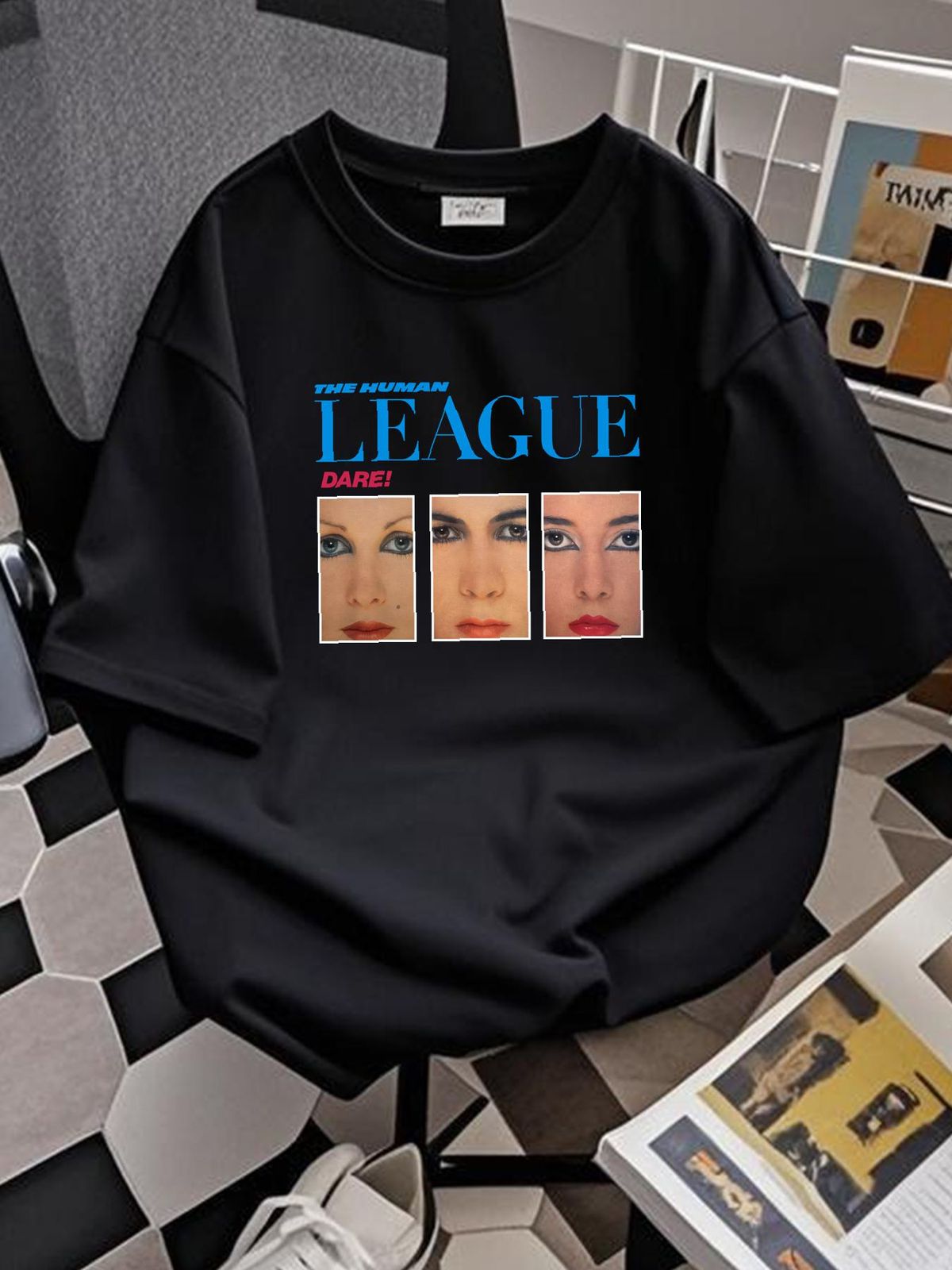Hu League Dare Black T Shirt Versatile Stretched Homme Comfortable Unisex Slightly Breathable Casual Soft Streetwear Top For Everyday Wear Summer_viptrois.com