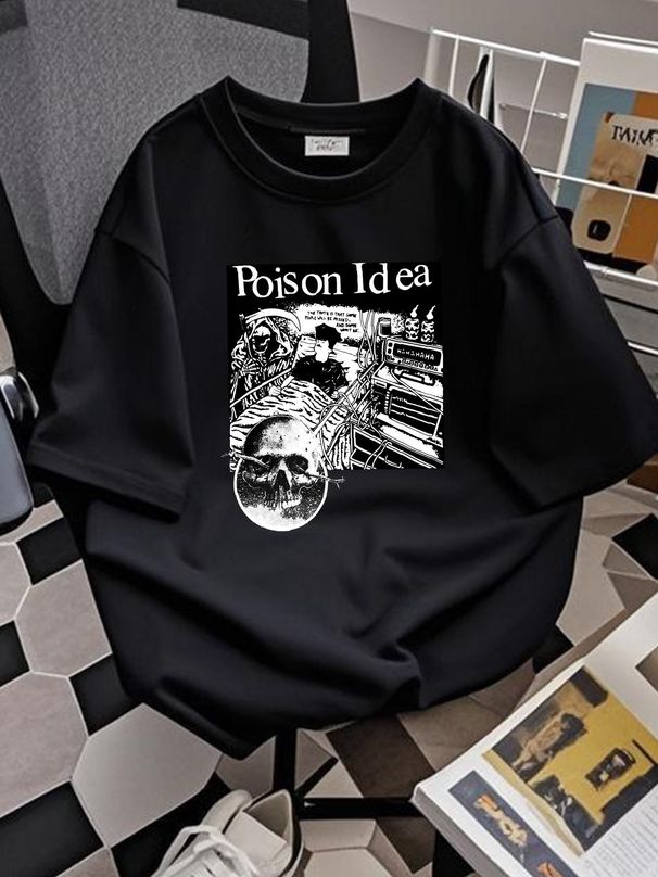 Poison Idea Hardcore Punk Rock Metal T Shirt-Unisex Graphic Top New S-2XL Homme Unisex Fashion Slightly Comfortable Stylish Graphic Casual_viptrois.com