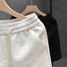Men's Light luxury big brand style white jacquard shorts men's summer trendy brand five-quarter pants 2023 new men's half pants_viptrois.com