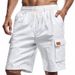 Men's Clothing Men's Linen Shorts Casual Loose Workwear Multi Pocket Squat Jogging Beach Style Summer For Formal & Casual_viptrois.com