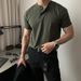 boy American Retro Heavyweight Short Sleeve T-Sh Men Polo Mature And Stable Tight Cuff Fitness Sports Tough Guy Henley_viptrois.com