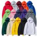 Men's Clothing Solid Color 220g Fabric Hooded Sweatshirt, Unisex Casual Trendy Hoodie, Loose Fit._viptrois.com