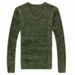 Pure New Korean Version Slim Fit V-Neck Tie-Dye Knitted Men's Sweater Mohair Autumn Winter Thickened Fleece Warm Trendy_viptrois.com