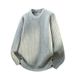 Fashionable, Simple, Versatile, Buttoned Open Slit Round Neck Knitted Sweater, Inner Layer For Autumn And Winter Sweaters_viptrois.com