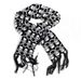 Punk punk y2k dark spicy girl Yab Harajuku style thick warm knitted skull scarf_viptrois.com