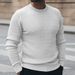 Men's Clothing Men's Slim Fit Acrylic Sweater - Euro Style Round Neck Pullover For Winter_viptrois.com